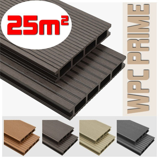 Listoni WPC 25m² per pavimentazione decking colore Coffee listone 140x2200mm spessore 25mm