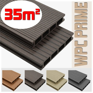Listoni WPC 35m² per pavimentazione decking colore Coffee listone 140x2200mm spessore 25mm