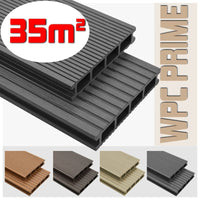 Listoni WPC 35m² per pavimentazione decking colore Grey listone 140x2200mm spessore 25mm