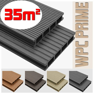 Listoni WPC 35m² per pavimentazione decking colore Grey listone 140x2200mm spessore 25mm