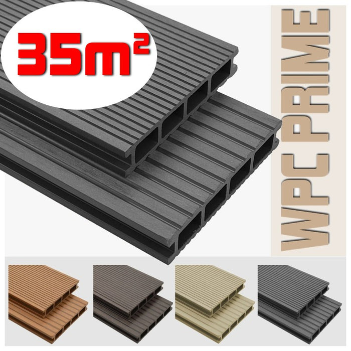 Listoni WPC 35m² per pavimentazione decking colore Grey listone 140x2200mm spessore 25mm