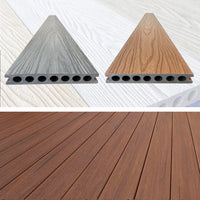 Listone WPC 3D SUPRAM HD 30m² co-estruso per pavimentazione decking colore Grigio effetto legno 138x2200mm spessore 22mm