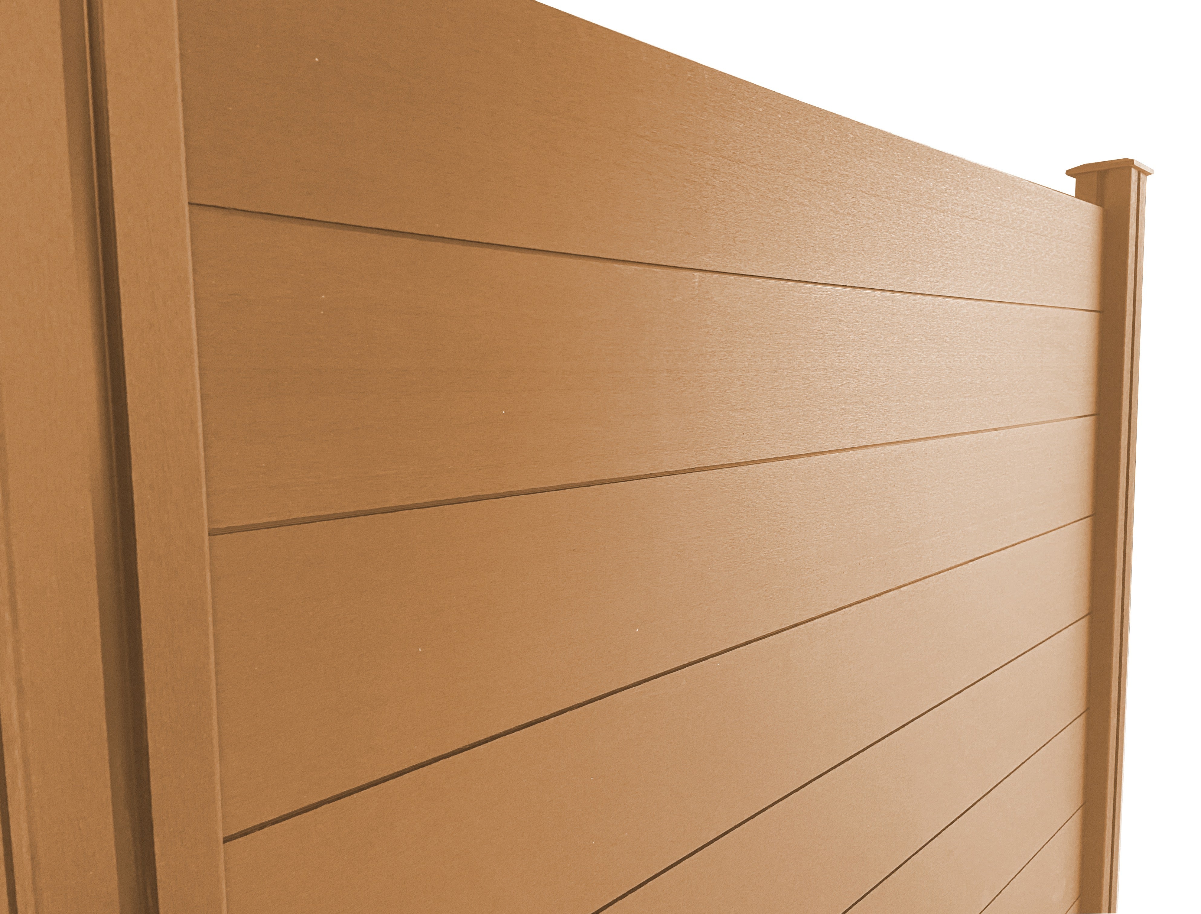 Listoni WPC L196xH183cm per recinzione colore Teak listone 205x1805mm spessore 20mm