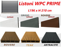 Listoni WPC PRIME L196xH183cm per recinzione colore Rovere listone 105x1805mm spessore 20mm
