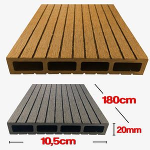 Listoni WPC PRIME L196xH183cm per recinzione colore Teak listone 105x1805mm spessore 20mm