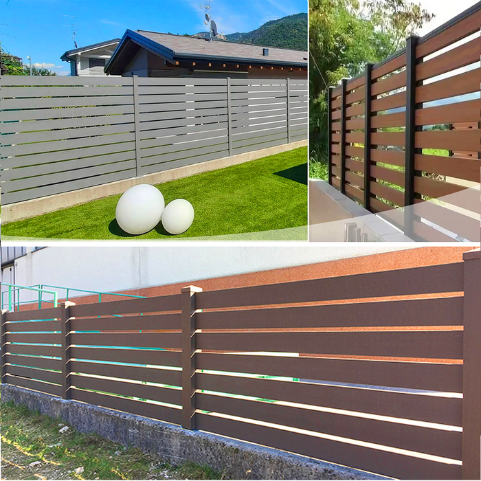 Listoni WPC PRIME L196xH183cm per recinzione colore Teak listone 105x1805mm spessore 20mm