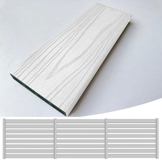 Listoni WPC PRIME L196xH183cm per recinzione colore Bianco SUPRAM listone 105x1805mm spessore 20mm