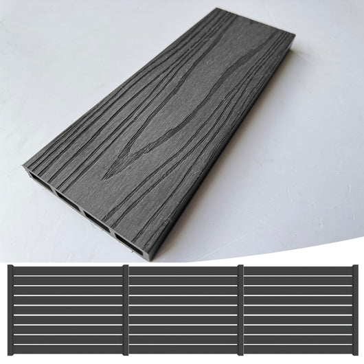 Listoni WPC PRIME L196xH183cm per recinzione colore Grigio SUPRAM listone 105x1805mm spessore 20mm