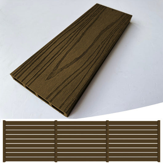 Listoni WPC PRIME L196xH183cm per recinzione colore Rovere SUPRAM listone 105x1805mm spessore 20mm