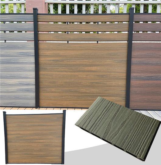 Listoni WPC L196xH180cm SUPRAM per recinzione colore Rovere listone co-estruso 150x1805mm spessore 20mm