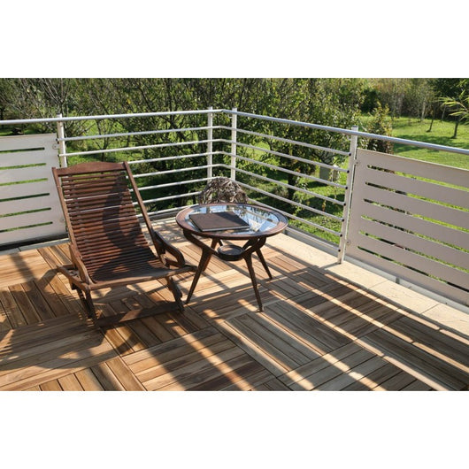 Listoplate pavimentazione modulare in legno per esterni base in plastica HDPE 55 x 55 cm PEZZI 34 equivalente a  10 m2