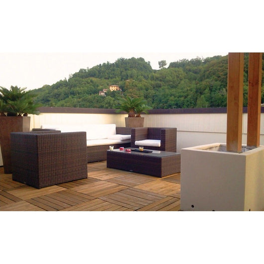 Listoplate pavimentazione modulare in legno per esterni base in plastica HDPE 55 x 55 cm PEZZI 34 equivalente a  10 m2