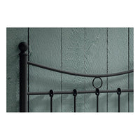 Letto singolo in metallo nero 90x200 SENCHA stile contemporaneo.