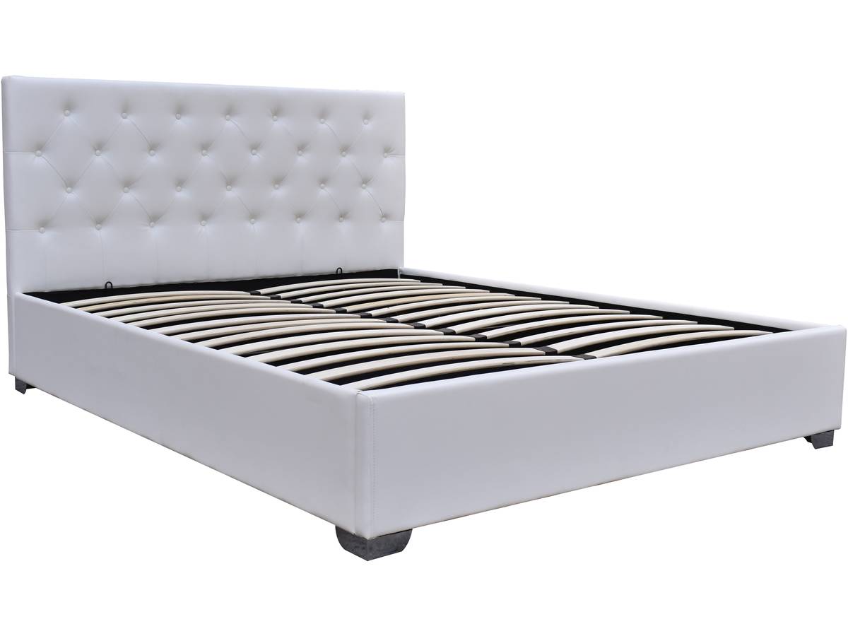 Letto matrimoniale con contenitore TINO 180x200 cm colore Bianco