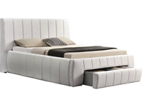 Letto con cassetto "Moreau" - 140 x 190 cm-bianco
