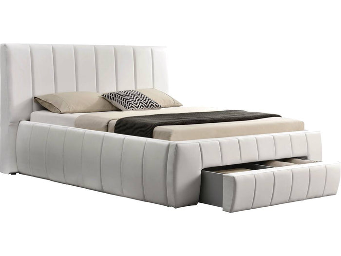 Letto con cassetto "Moreau" - 140 x 190 cm-bianco