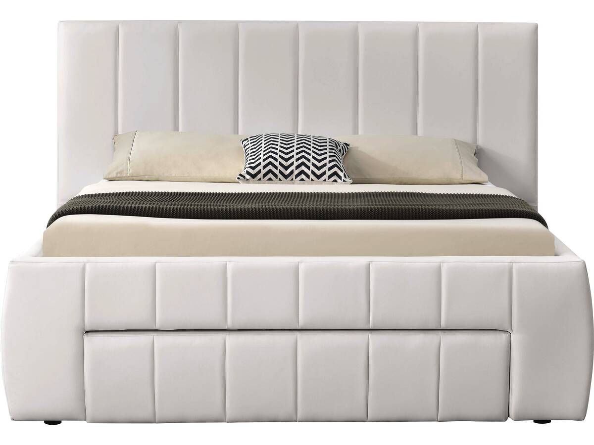 Letto con cassetto "Moreau" - 140 x 190 cm-bianco