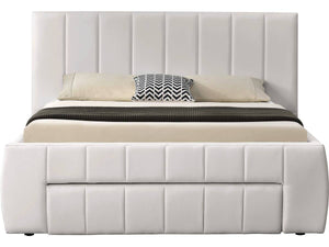 Letto con cassetto "Moreau" - 140 x 190 cm-bianco