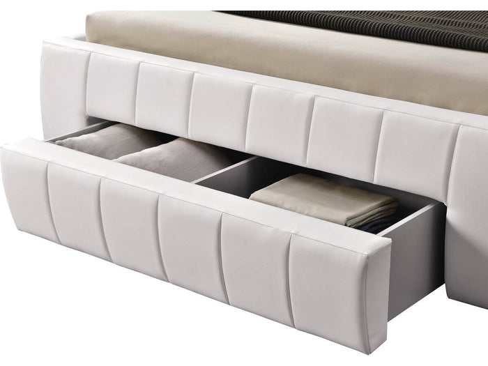 Letto con cassetto "Moreau" - 140 x 190 cm-bianco