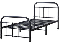 Letto singolo in metallo "HAVIN" - 90 x 190 cm - Nero