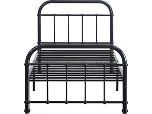 Letto singolo in metallo "HAVIN" - 90 x 190 cm - Nero