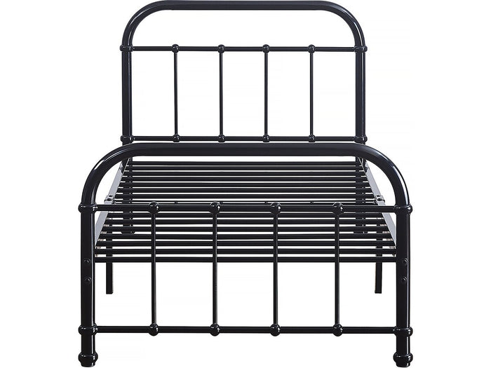 Letto singolo in metallo "HAVIN" - 90 x 190 cm - Nero