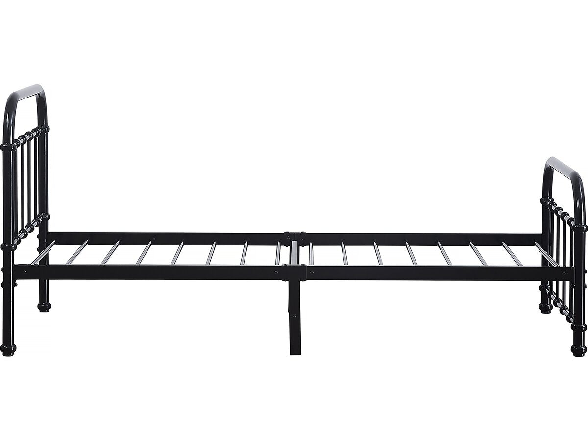 Letto singolo in metallo "HAVIN" - 90 x 190 cm - Nero