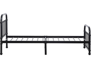 Letto singolo in metallo "HAVIN" - 90 x 190 cm - Nero