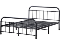 Letto matrimoniale in metallo "HAVIN" - 140 x 190 cm - Nero