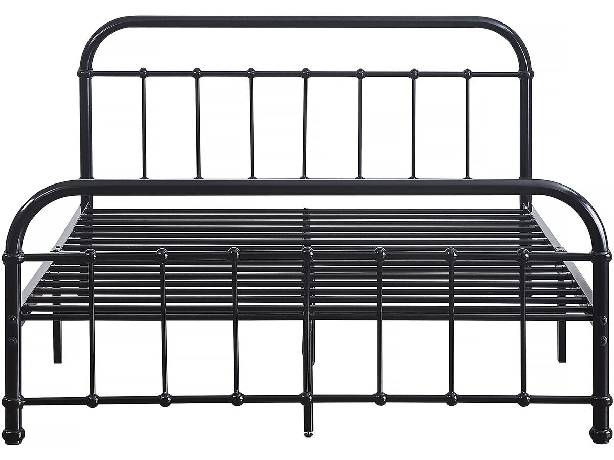 Letto matrimoniale in metallo "HAVIN" - 140 x 190 cm - Nero