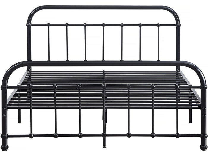 Letto matrimoniale in metallo "HAVIN" - 140 x 190 cm - Nero