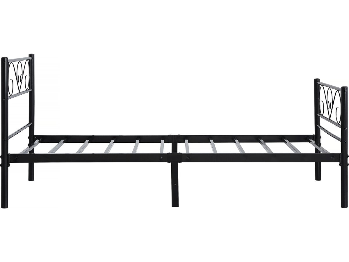 Letto in metallo "Elodie" - 90 x 190 cm - Nero