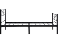 Letto in metallo "Elodie" - 90 x 190 cm - Nero