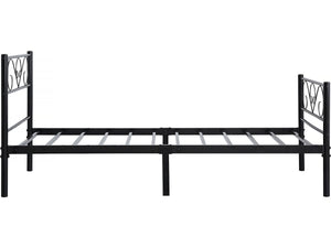 Letto in metallo "Elodie" - 90 x 190 cm - Nero