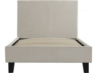 Letto singolo "Ambre" in velluto a coste - 90 x 190 - Beige