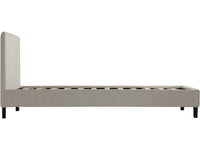 Letto singolo "Ambre" in velluto a coste - 90 x 190 - Beige