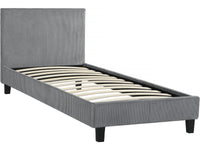 Letto a coste "Ambre" - 90 x 190 - Grigio