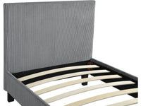 Letto a coste "Ambre" - 90 x 190 - Grigio