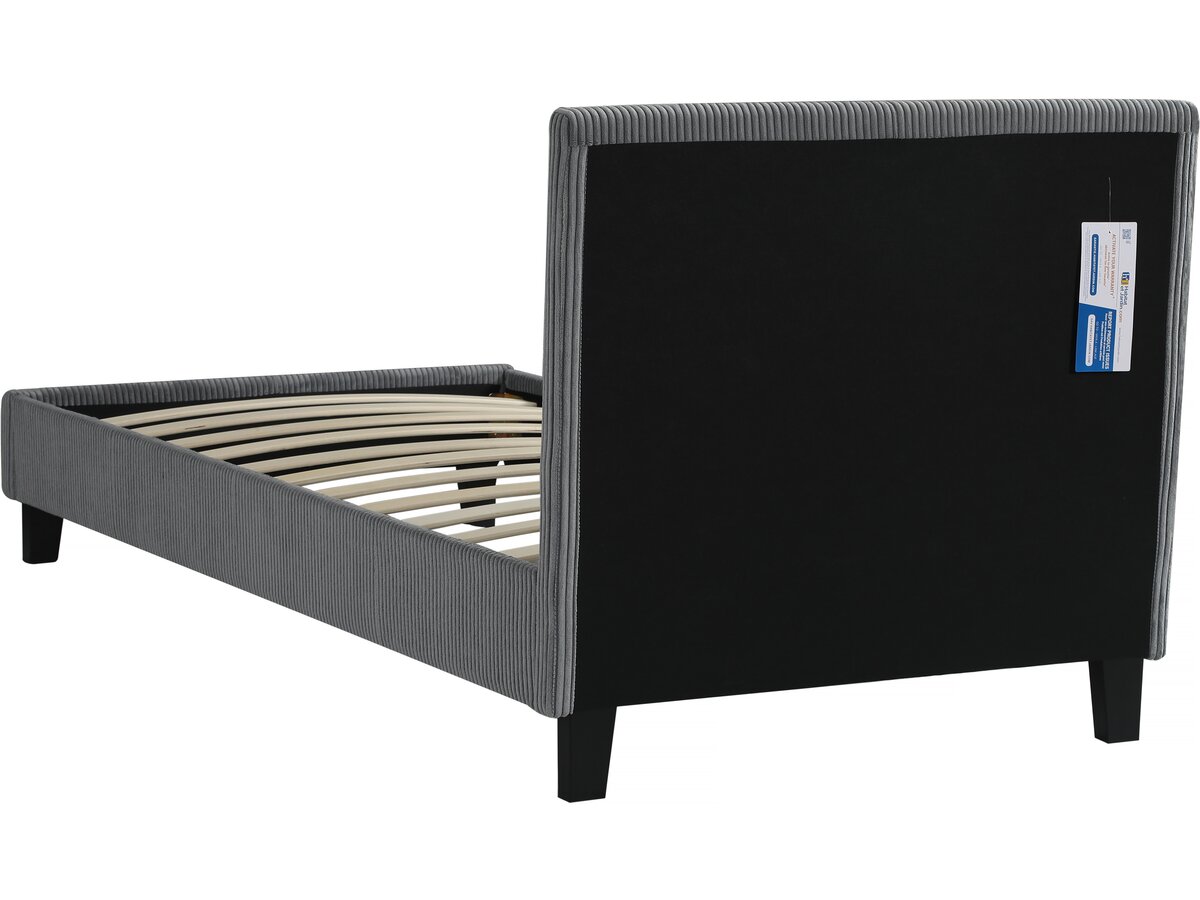 Letto a coste "Ambre" - 90 x 190 - Grigio