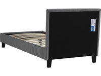 Letto a coste "Ambre" - 90 x 190 - Grigio