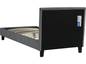 Letto a coste "Ambre" - 90 x 190 - Grigio