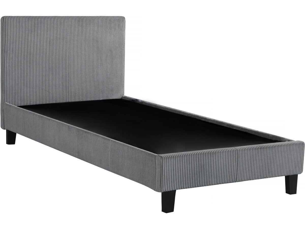 Letto a coste "Ambre" - 90 x 190 - Grigio
