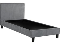 Letto a coste "Ambre" - 90 x 190 - Grigio