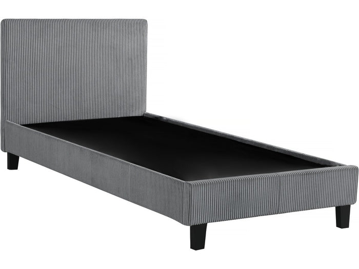 Letto a coste "Ambre" - 90 x 190 - Grigio