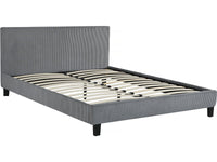 Letto in velluto a coste "Ambre" - 160 x 200 - Grigio