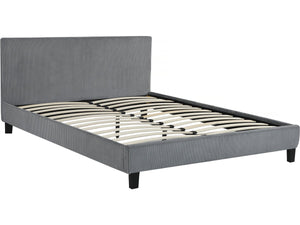 Letto in velluto a coste "Ambre" - 160 x 200 - Grigio