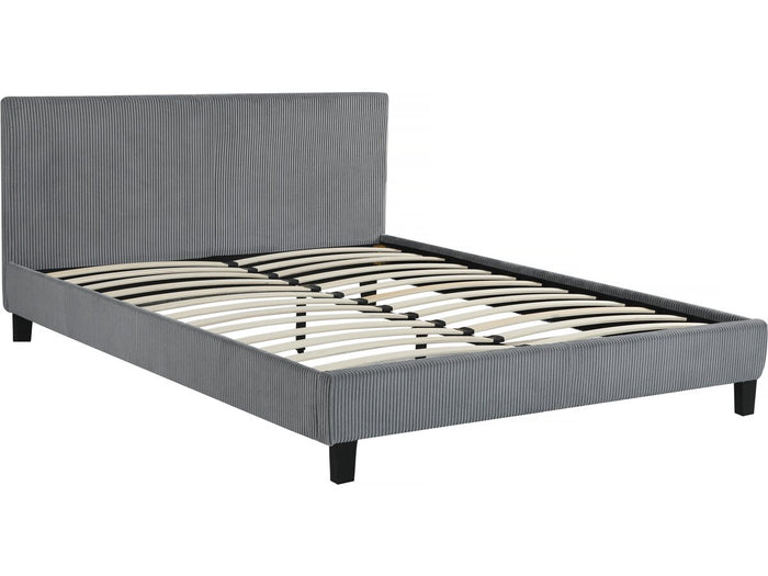 Letto in velluto a coste "Ambre" - 160 x 200 - Grigio