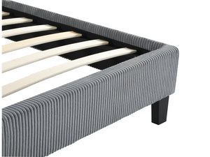 Letto in velluto a coste "Ambre" - 160 x 200 - Grigio