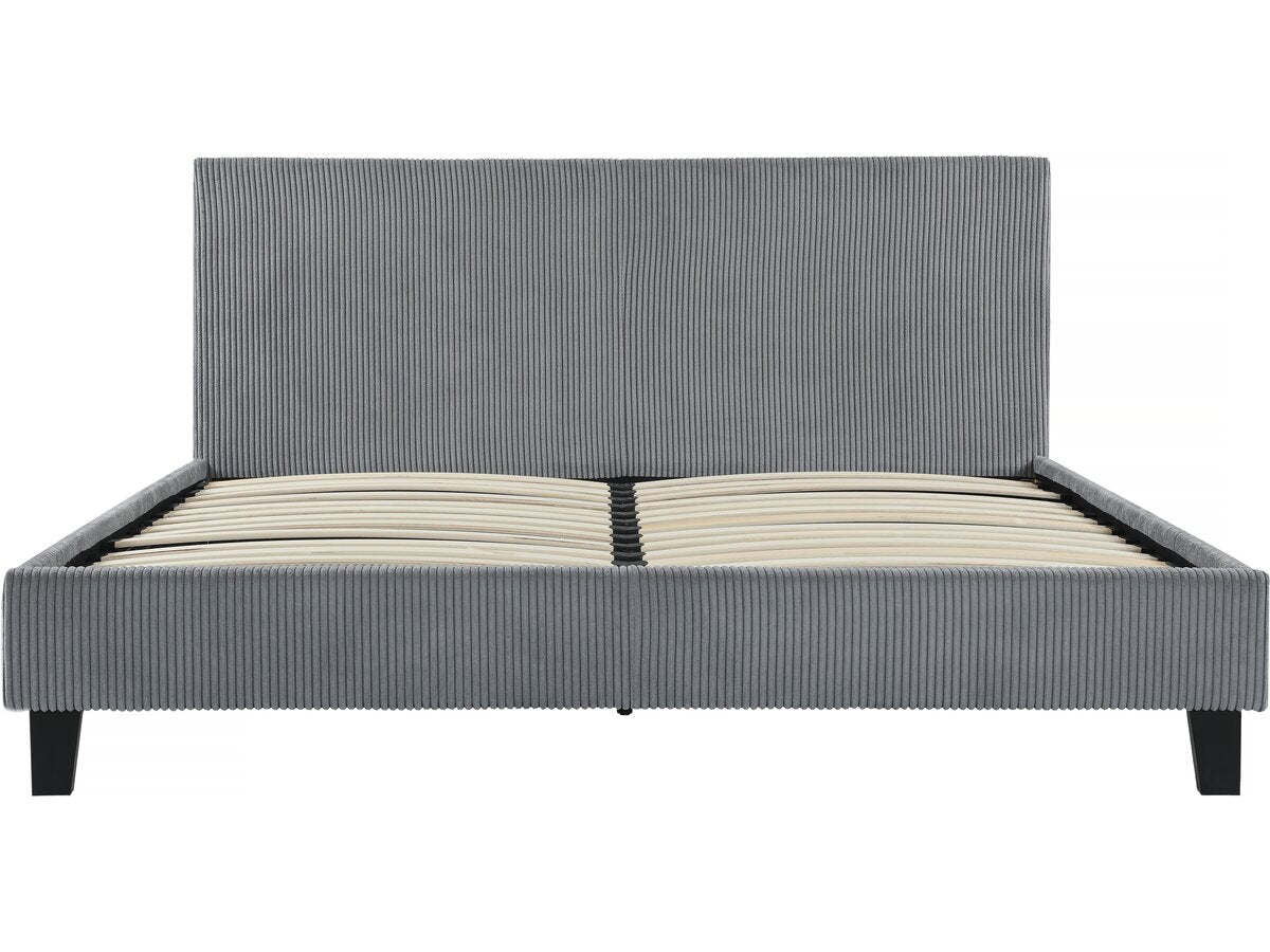 Letto in velluto a coste "Ambre" - 160 x 200 - Grigio