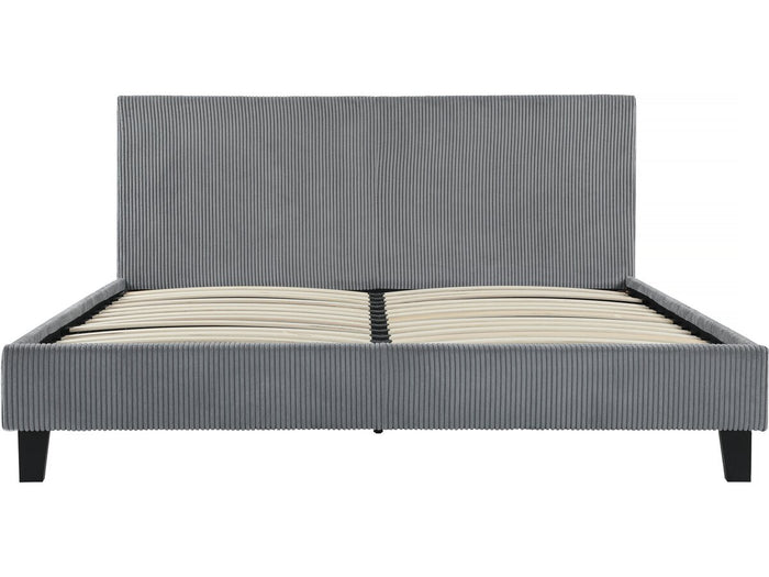 Letto in velluto a coste "Ambre" - 160 x 200 - Grigio